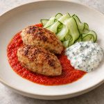 Paprika Turkey, Pepper Coulis and Parsley Yogurt - Fresh Start 30: A Journey To Better Health Paprika Turkey Medallions, Pepper Coulis and Parsley Yogurt